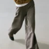 Wide-Leg Trousers with Striped Details