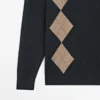 Wool Blend Argyle Knit Polo Sweater Wool Blend Argyle Knit Polo Sweater
