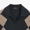 Wool Blend Argyle Knit Polo Sweater Wool Blend Argyle Knit Polo Sweater