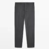 Wool Blend Flannel Trousers Wool Blend Flannel Trousers