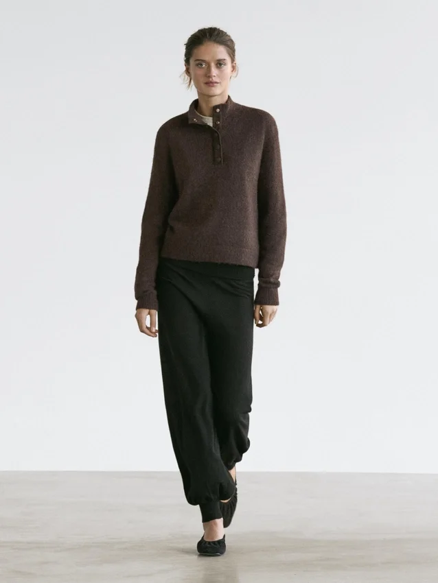 Wool Blend Knit Sarouel Trousers Wool Blend Knit Sarouel Trousers