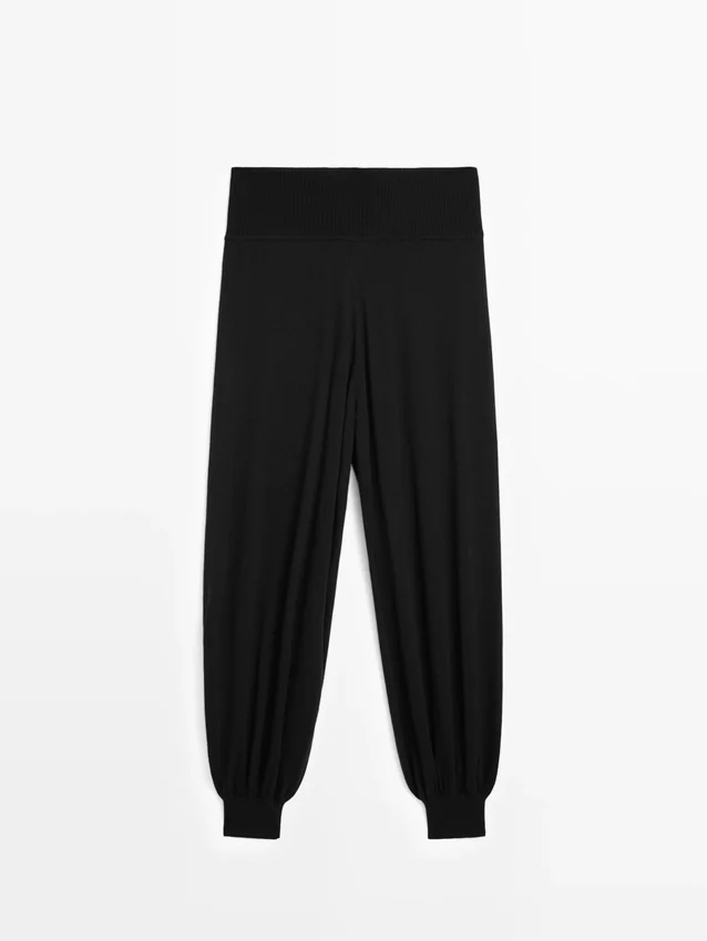Wool Blend Knit Sarouel Trousers Wool Blend Knit Sarouel Trousers
