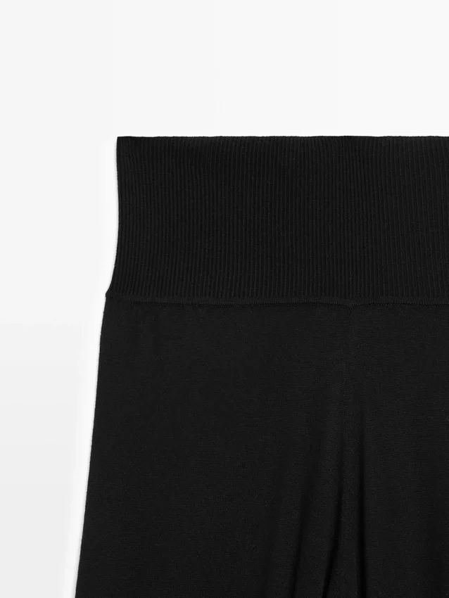 Wool Blend Knit Sarouel Trousers Wool Blend Knit Sarouel Trousers