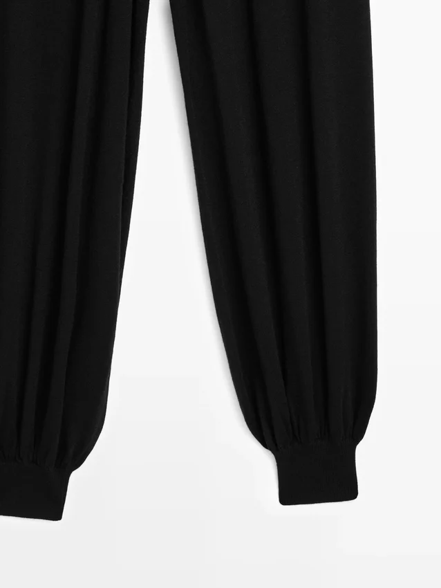 Wool Blend Knit Sarouel Trousers Wool Blend Knit Sarouel Trousers