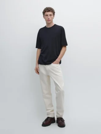 Wool Blend Knit T-Shirt