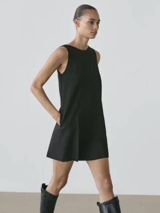 Wool Blend Mini Dress