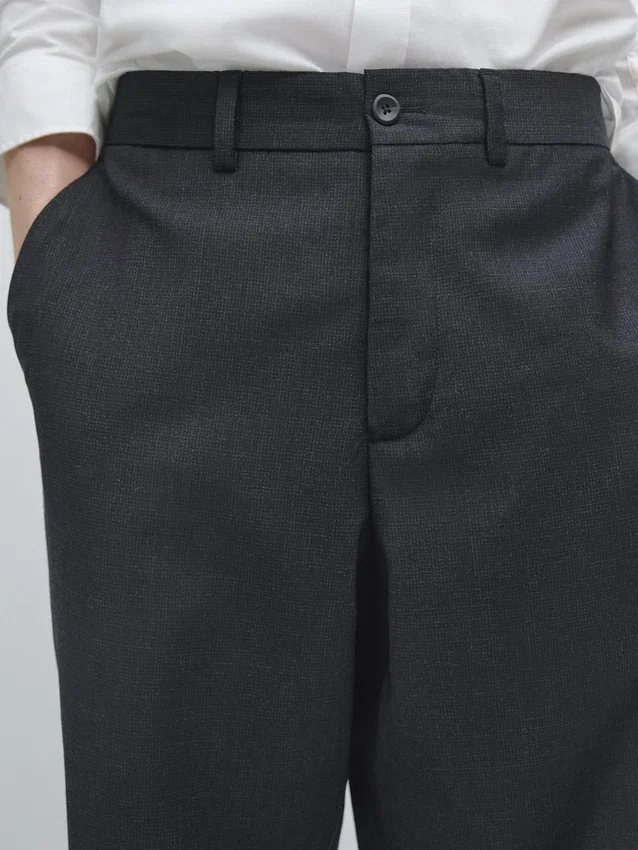 Wool Houndstooth Trousers Wool Houndstooth Trousers