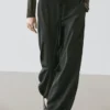 Wool Sarouel Trousers with Tie Detail